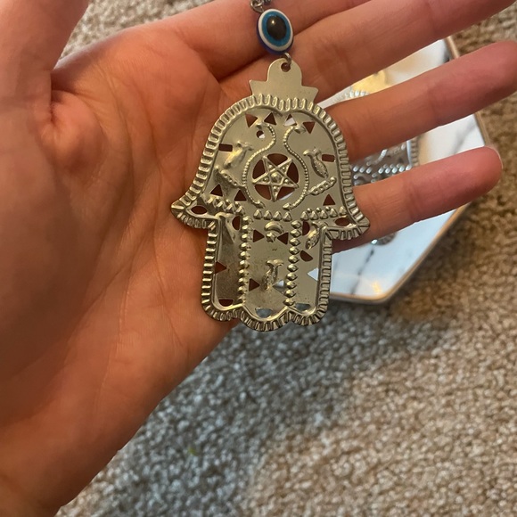 Hamsa Hand Earrings - Picture 2 of 3